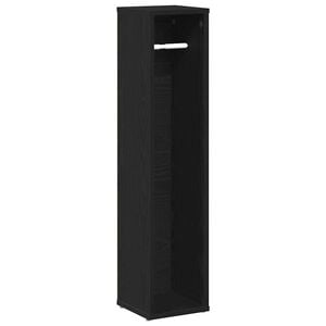 vidaXL Bathroom Cabinet with Roll Holder Black 20.5x20x90 cm