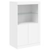 vidaXL Sideboard with LED Lights White 181.5x37x100 cm