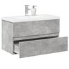 vidaXL 2 Piece Bathroom Furniture Set Concrete Grey Engineered Wood