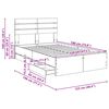 vidaXL Bed Frame with Drawer Sonoma Oak 120 x 190 cm Engineer Wood