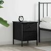 vidaXL Bedside Cabinet with Drawer Black oak 40 x 42 x 50 cm