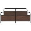 vidaXL Metal Bed Frame without Mattress Brown Oak 183x213 cm