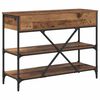 vidaXL Console Table with Drawer Brown 100 x 34.5 x 75 cm Wood