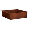 vidaXL Fire Pit Ring Rusty 80 x 80 x 25 cm Weathering Steel
