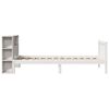 vidaXL Bookcase Bed without Mattress White 75x190 cm Small Single Solid Wood Pine