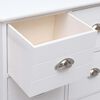 vidaXL Side Cabinet with 6 Drawers White 60x30x75 cm Paulownia Wood