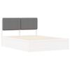 vidaXL Bed Frame with Upholstered Headboard Light Grey 200 x 200 cm