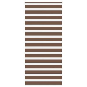 vidaXL Zebra Blind Brown 110x230 cm Fabric Width 105.9 cm Polyester