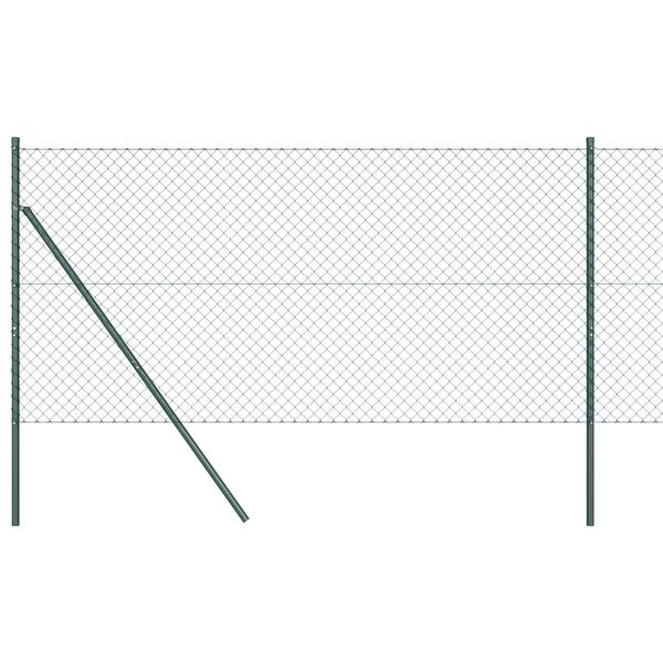 vidaXL Fence Post Green 25 x 1 m (40 x 40 mm mesh) Steel and PVC