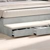 vidaXL Bed Drawers Concrete Grey 180 x 36.5 x 16.5 cm Engineered Wood