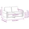vidaXL 2-Seater Sofa Cream 120 cm Faux Leather