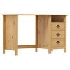 vidaXL Desk | Honey Brown | Solid Pine Wood | Medium | Desk | Rectangular