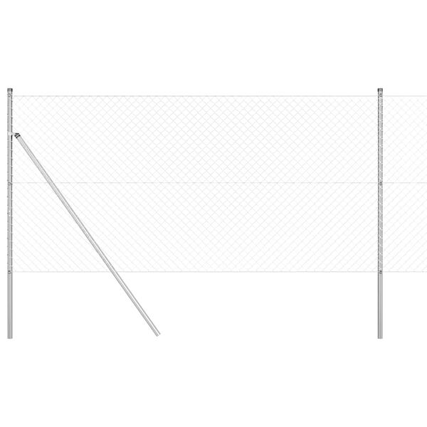 vidaXL Fence Post Silver 10 x 1.2 m (40 x 40 mm mesh) Steel