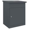 vidaXL Parcel Drop Box with Storage Anthracite 47.5 x 38 x 59 cm Steel