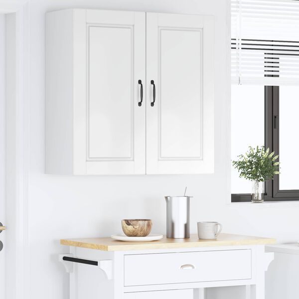 vidaXL Kitchen Cabinet with Shelf High Gloss White 80 x 31 x 80 cm