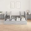 vidaXL Storage Bed Frame Grey Sonoma 180 x 200 cm Engineered Wood
