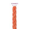 vidaXL Work Rope Orange 12 mm 50 m Polypropylene