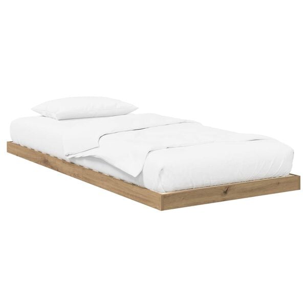 vidaXL Floor Bed Frame Artisan Oak 90 x 200 cm Engineered Wood