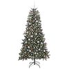 vidaXL Artificial Christmas Tree with 300 LEDs with Stand Green 210 cm
