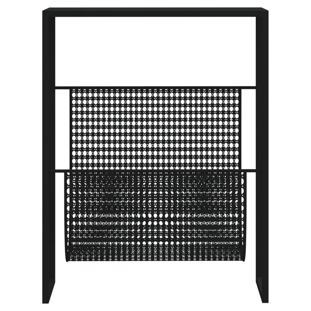 vidaXL Magazine Rack Black 35x15x45 cm Steel | vidaXL.co.uk