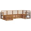 vidaXL Outdoor Sofa Set 6 pcs Natural Polyester