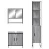 vidaXL 3 Piece Bathroom Furniture Set Grey Sonoma Engineered Wood