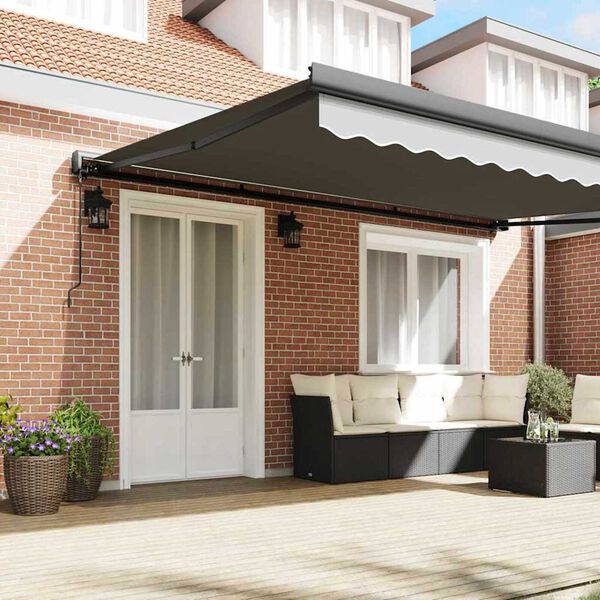 vidaXL Awning Frame Anthracite 400 x 300 cm Aluminium