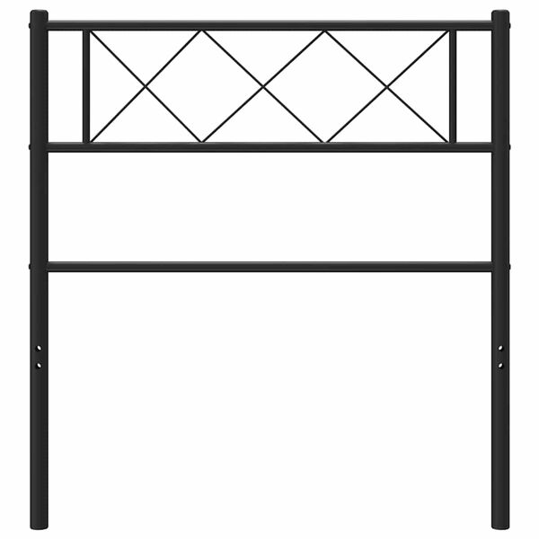 vidaXL Metal Replace Headboard Black 100 cm