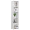 vidaXL Book Cabinet High Gloss White 40x30x189 cm Engineered Wood