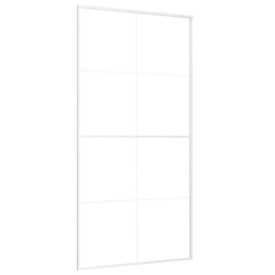 vidaXL Sliding Door Frosted ESG Glass and Aluminium 102.5x205 cm White