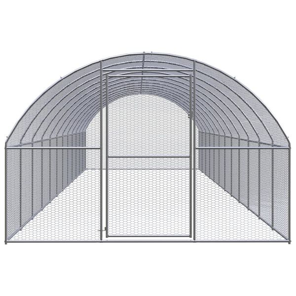 vidaXL Outdoor Chicken Coop 3x12x2 m Galvanised Steel