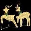 vidaXL LED Reindeers 2 pcs Warm White Fabric