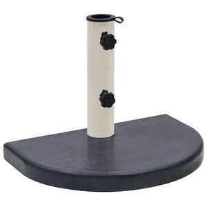 vidaXL Umbrella Base | Black | Granite base, Stainless steel tube | Compact