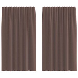 vidaXL Voile Curtains with Tab Top 2 pcs Brown