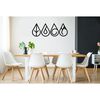 Homemania 4 Piece Wall Decoration Elements 32x50 cm Metal Black