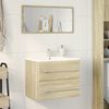 vidaXL Sink Cabinet Sonoma Oak 60x38.5x48 cm Engineered Wood