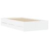vidaXL Bed Frame with Drawers without Mattress White 90x190 cm Single