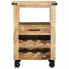 vidaXL Kitchen Trolley Brown 55 x 40 x 80 cm Solid Mango Wood