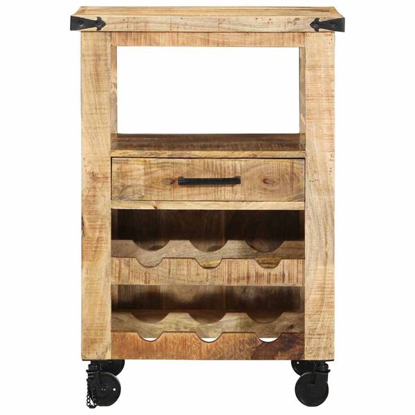 vidaXL Kitchen Trolley Brown 55 x 40 x 80 cm Solid Mango Wood