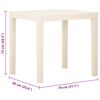 vidaXL Garden Table White 79x65x72 cm Plastic