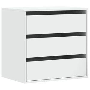 vidaXL Corner Chest of Drawers White 60x41x58 cm Engineered Wood
