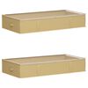 vidaXL Storage Box with Transparent Top Window 2 pcs Cream