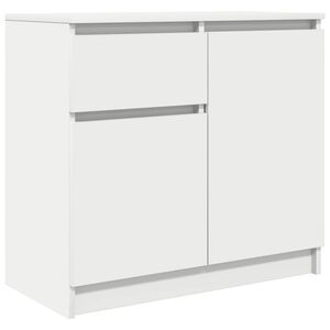 vidaXL Sideboard with Drawer White 71x35x65 cm Engineered Wood