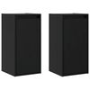 vidaXL Wall Cabinets 2 pcs Black 30x30x60 cm Solid Wood Pine
