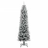 vidaXL Artificial Christmas Tree 150 LEDs and Flocked Snow 120 cm