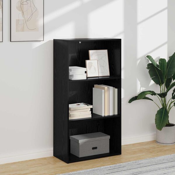 vidaXL Bookshelf Black Oak 60 x 30 x 114 cm Engineered Wood