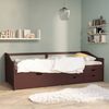 vidaXL 3-Seater Day Bed without Mattress Dark Brown Solid Pinewood 90x200cm