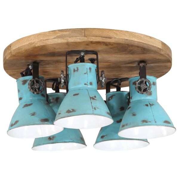 vidaXL Ceiling Lamp 25 W Distressed Blue 50x50x25 cm E27