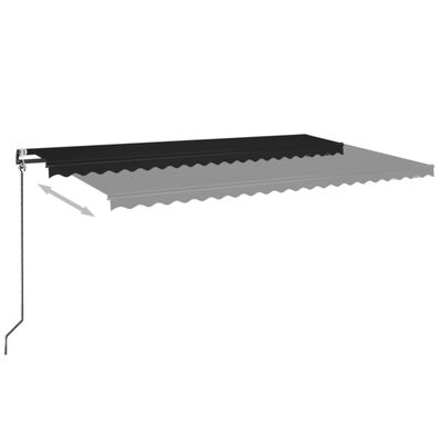 vidaXL Automatic Retractable Awning 500x350 cm Anthracite