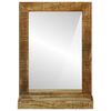 vidaXL Bathroom Mirror Brown 50 x 22 x 70 cm Solid Rough Wood Mango
